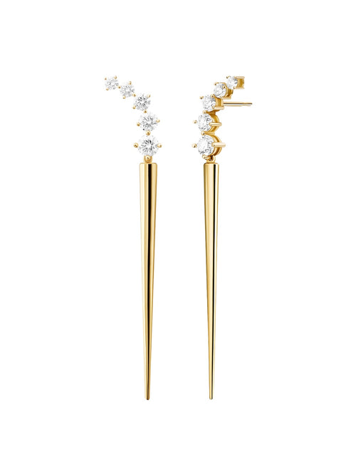 ARIA DAGGER EARRING (Partial Diamond)