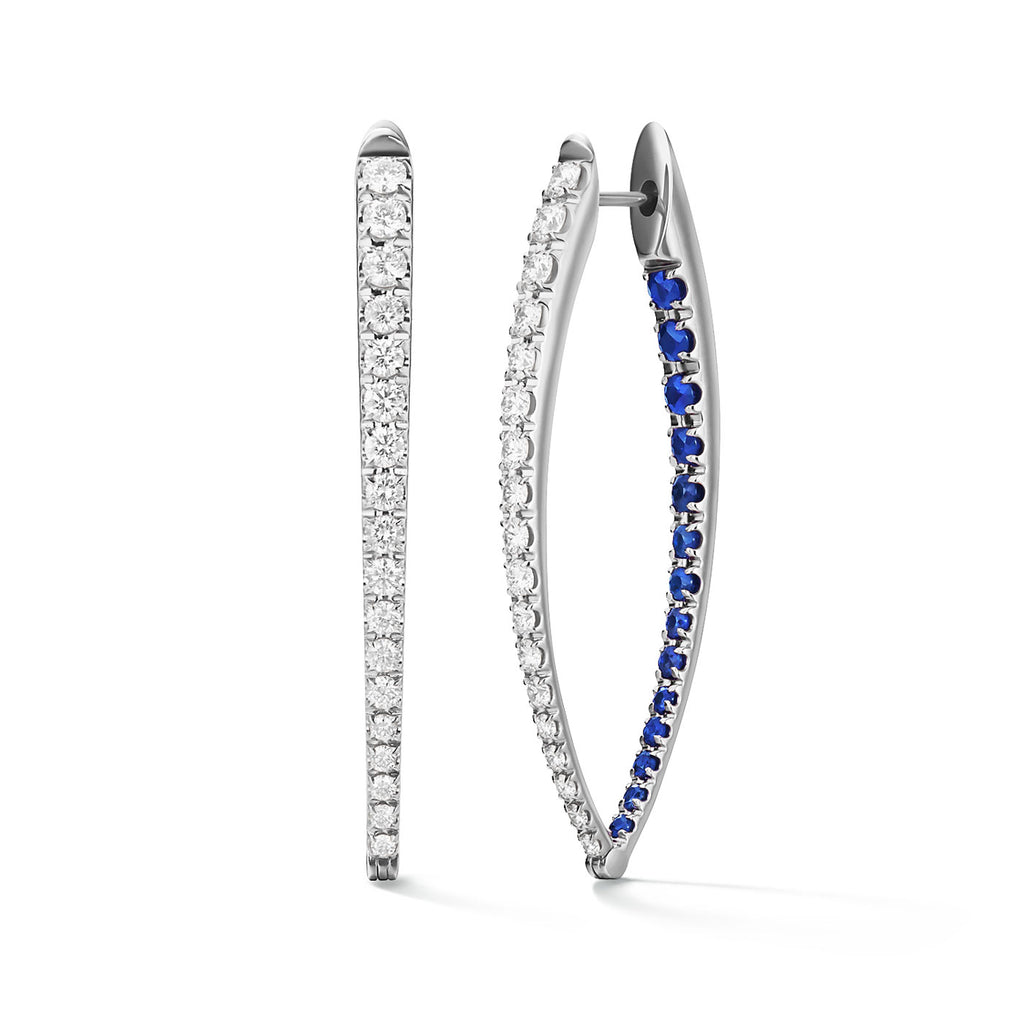 CRISTINA EARRING Large Blue Sapphire Melissa Kaye