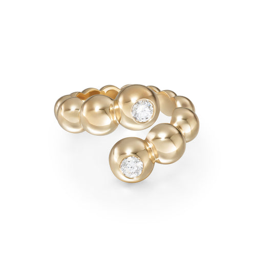 AUDREY WRAP RING (Large to Large - Partial Diamond)