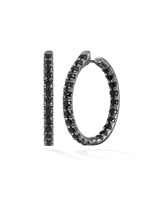 CLARA HOOP Large (Black Diamond)