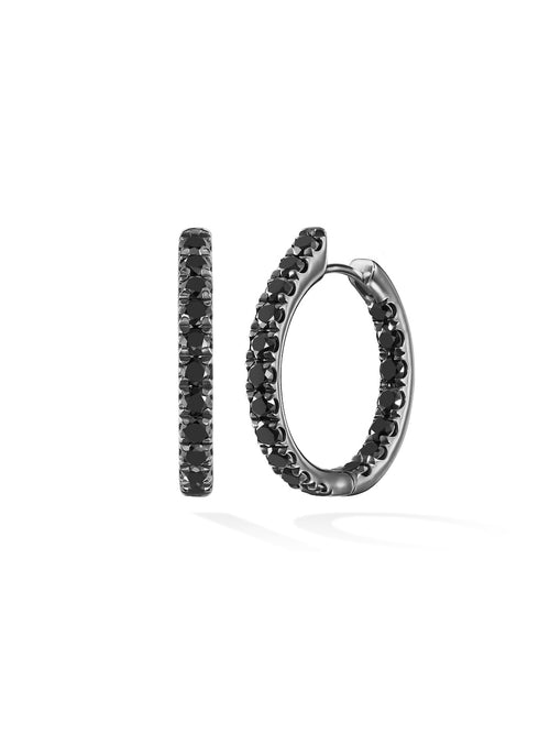 CLARA HOOP Medium (Black Diamond)