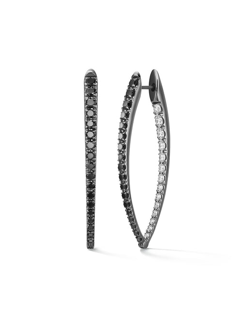 CRISTINA EARRING Large (Black and White Diamond)