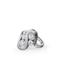 Daphne Wave Ring in 18k Blackened Gold with White Diamonds — Melissa Kaye