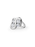 Daphne Wave Ring in 18k White Gold with White Diamonds — Melissa Kaye
