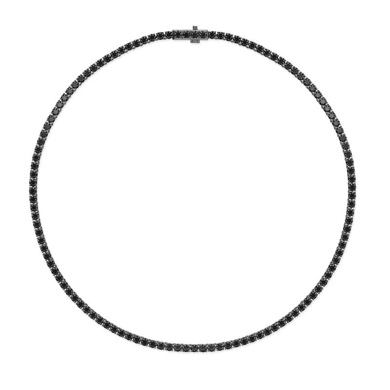 LENOX TENNIS NECKLACE Medium (Black Diamond)