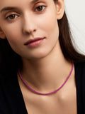 LENOX TENNIS NECKLACE MEDIUM (Pink Sapphire)