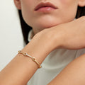 LOLA NEEDLE LINKED BRACELET (Partial Diamond)