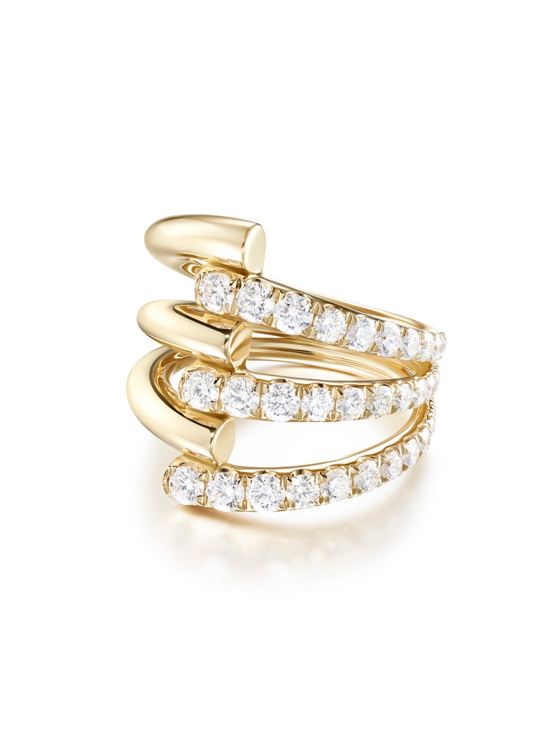 LOLA TRIPLE RING (Partial Diamond)