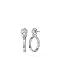 Rocky Hoop Medium in 18k White Gold with White Diamonds — Melissa Kaye