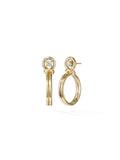 Rocky Hoop Medium in 18k Yellow Gold with White Diamonds — Melissa Kaye