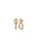 Rocky Hoop Small in 18k Pink Gold with White Diamonds — Melissa Kaye