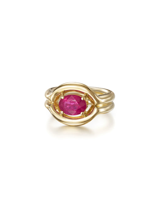 ROCKY PINKY RING (Ruby)