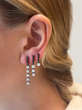 STELLA EARRING SMALL (Black and White Diamond)