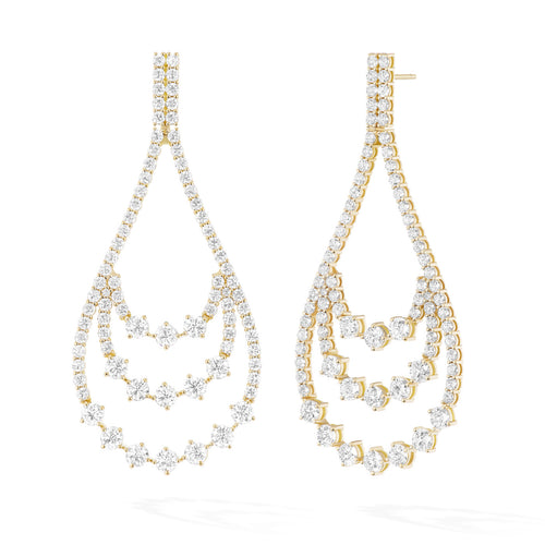 STELLA TRIPLE DRAPED EARRING