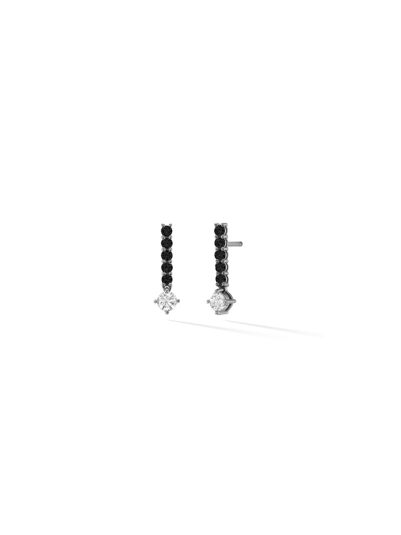 STELLA EARRING SMALL (Black and White Diamond)